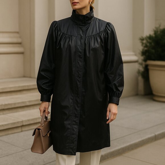 Vintage S.B. II by Bitterman Black Coat – Made in Korea – Size 9/10 – 1980 - Picture 3 of 14